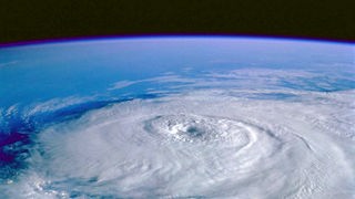 Satellitenbild eines Hurrikans