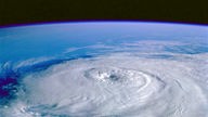 Satellitenbild eines Hurrikans