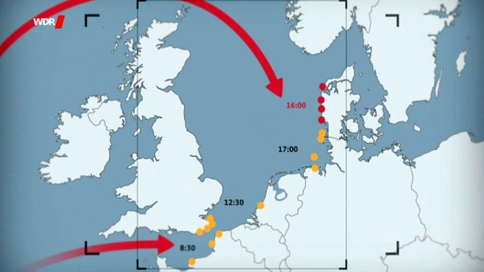 Screenshot aus dem Film "Tsunamis in der Nordsee"