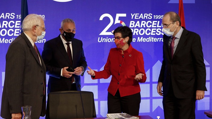 Treffen der Union für den Mittelmeerraum. | Bildquelle: imago images/Agencia EFE Treffen der Union für den Mittelmeerraum.
