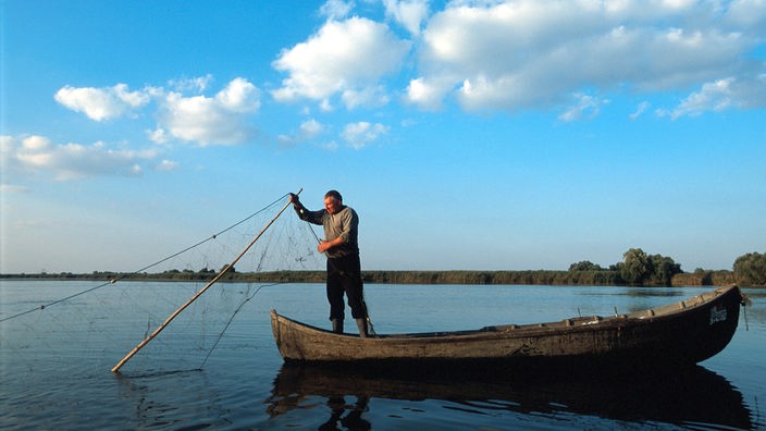Fischer am Donaudelta