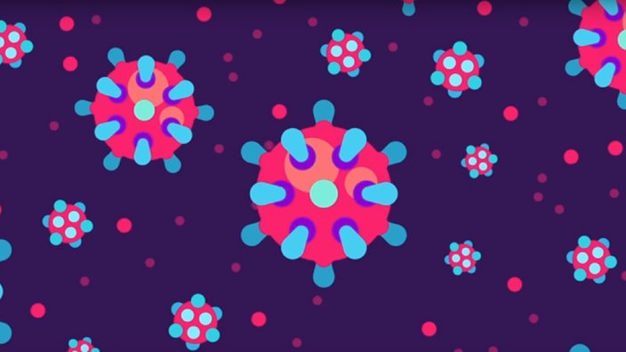 Grafik: Corona-Virus. | Bildquelle: Dinge Erklärt – Kurzgesagt (YouTube) | funk von ARD und ZDF Grafik: Corona-Virus.