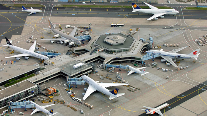 Flugzeuge am Frankfurter Flughafen
