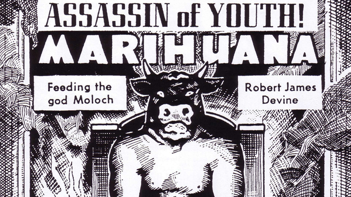 Cover einer "Anti-Marihuana"-Veröffentlichung von Assassin of Youth