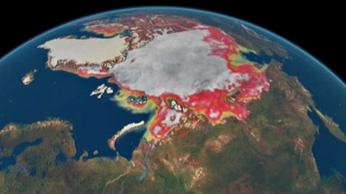 Seit 2010 vermisst der Satellit Cryosat-2 die Eismassen der Arktis. Mit seinen Radarstrahlen ist er in der Lage, die arktische Eisdecke dreidimensional zu erfassen. Die Messungen zeigten, dass gerade 2012 das Eis stark schrumpfte.