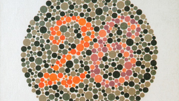 Eine Farbtafel nach Shinobu Ishihara mit der Zahl 26