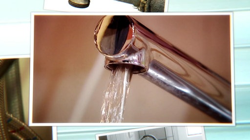 Laufender Wasserhahn.