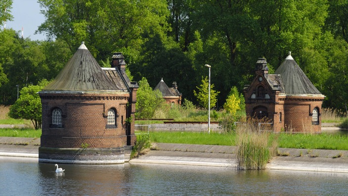 Aufnahme der historischen Schieberhäuschen in Hamburg | Bildquelle: imago Aufnahme der historischen Schieberhäuschen in Hamburg