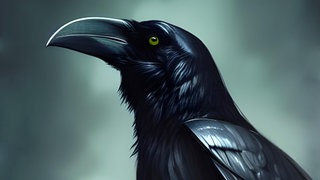 Ein Rabe im Profil