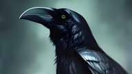 Ein Rabe im Profil