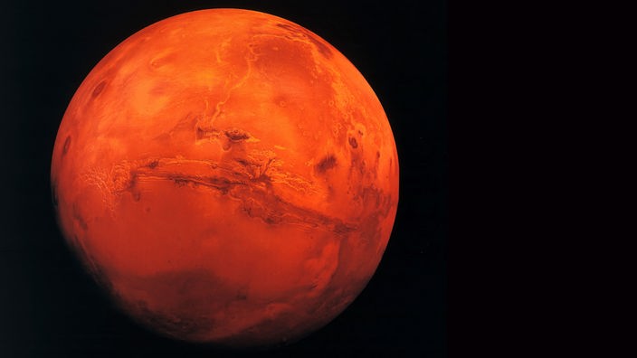 Weltraumaufnahme des Mars