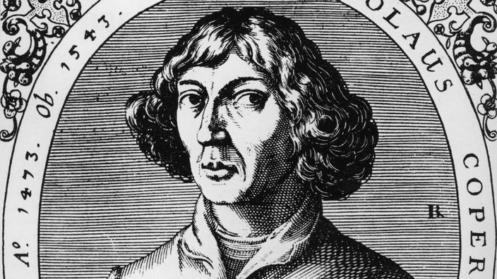 Zeitgenössischer Kupferstich von Nikolaus Kopernikus.