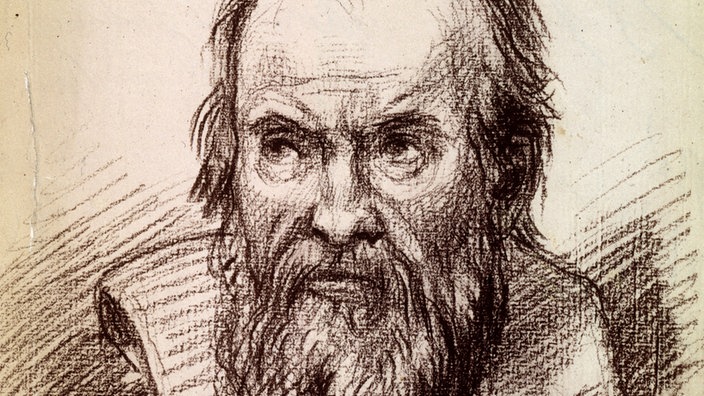Zeichnung: Galileo Galilei | Bildquelle: akg-images Zeichnung: Galileo Galilei