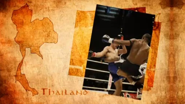 Bild von thailändischem Kampfsport.
