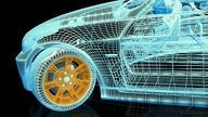 Computergrafik eines Automodells.