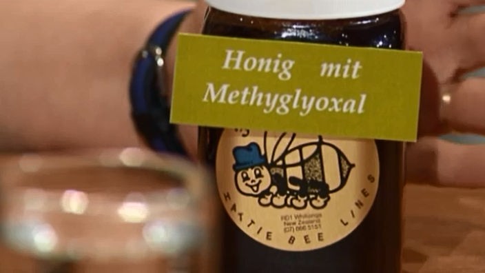 Eine Dose Honig mit Methyglyoxal.