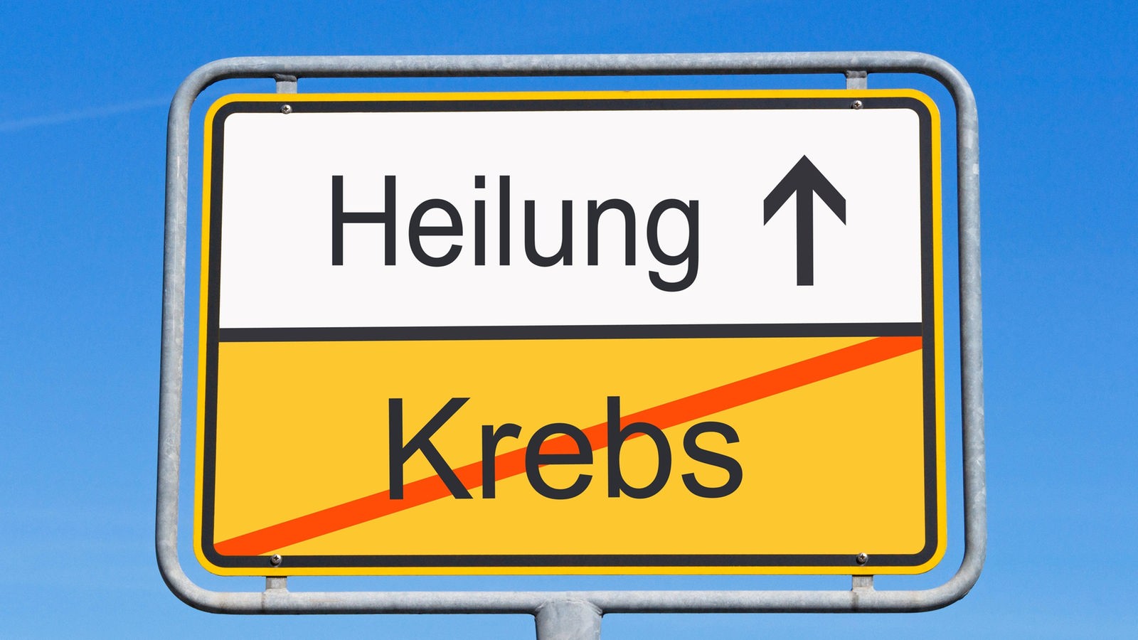 Ortssschild"Krebs".