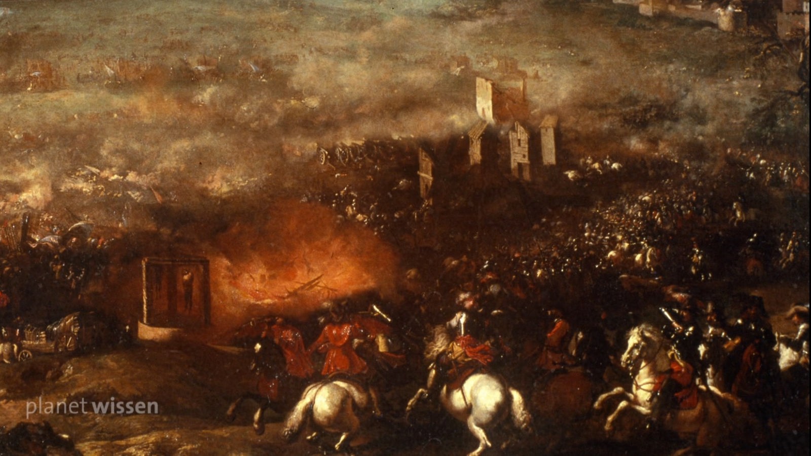 Gemälde einer Schlacht im Dreißigjährigen Krieg