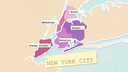 Zeichnung von New Yorks Stadtbezirken