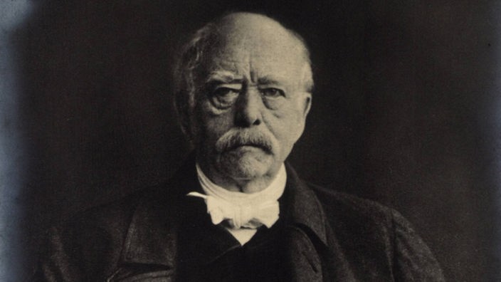 schwarz-weiß Portrait von Otto Eduard Leopold von Bismarck