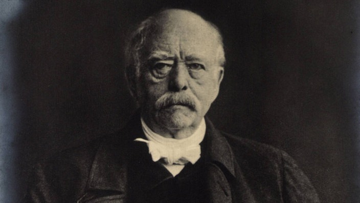 schwarz-weiß Portrait von Otto Eduard Leopold von Bismarck