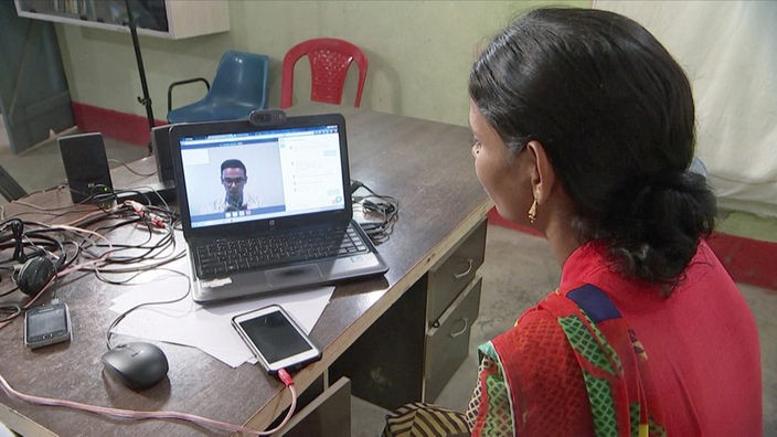 Video-Chat mit Arzt in Indien