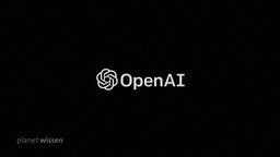 Schwarzer Hintergrund auf dem das Logo von 'OpenAI' zu sehen ist.