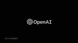 Schwarzer Hintergrund auf dem das Logo von 'OpenAI' zu sehen ist.