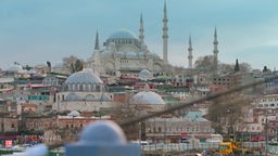 Blick auf die große Süleymaniye-Moschee in Istanbul.