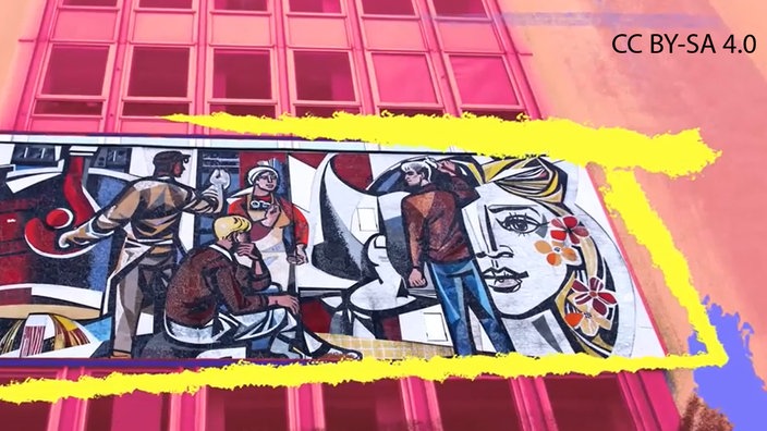 Verschiedene Kunstwerke aus der Zeit nach 1945