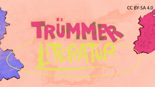 Grafik: Das Wort "Trümmerliteratur"