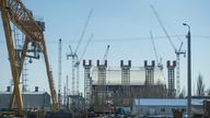 Eine neue Schutzkuppel wird in Tschernobyl konstruiert