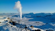 Ein Erdwärmekraftwerk in Island