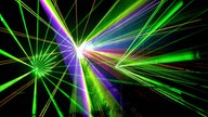 Verschiedenfarbige Laserstrahlen