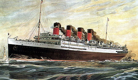 Póster: El vapor de pasajeros 'Francia' (Construido en 1912) entrando en el puerto de Nueva York. 