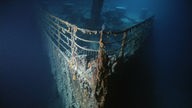 Der Bug der versunkenen "Titanic"
