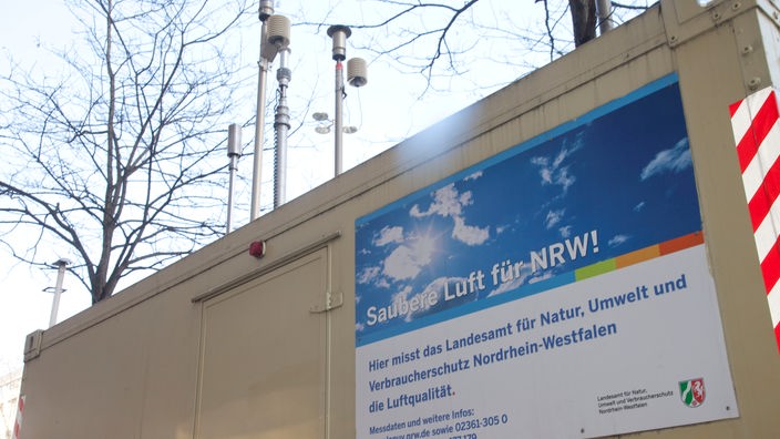 Messstation für Luftschadstoffe in Köln an der Turiner Straße