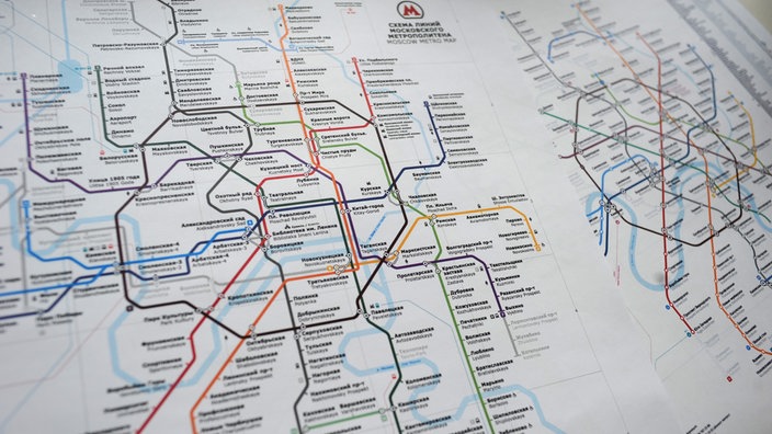 Metroplan von Moskau | Bildquelle: picture alliance / dpa Metroplan von Moskau