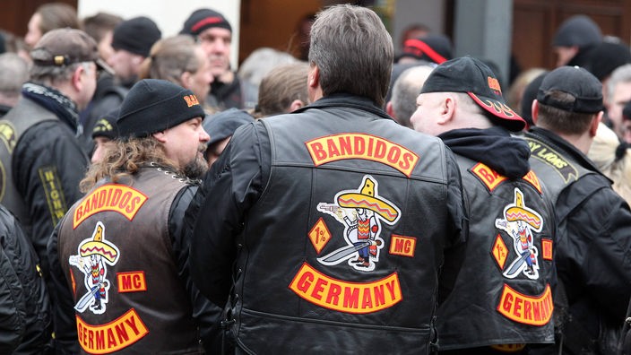Mitglieder des Motorradclubs Bandidos