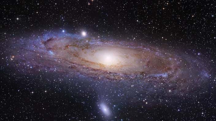 Die große Andromeda-Galaxie (M31) in der Konstellation Andromeda. | Bildquelle: dapd Die große Andromeda-Galaxie (M31) in der Konstellation Andromeda.
