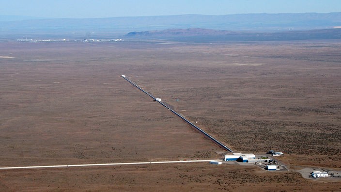 Luftbild des LIGO-Obersavatoriums in Hanford