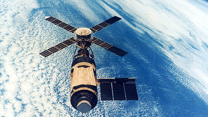 Die Raumstation 'Skylab' im Orbit.