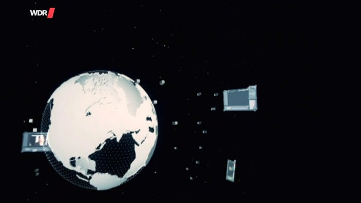 Screenshot aus dem Film "Satelliten-Boom im All"