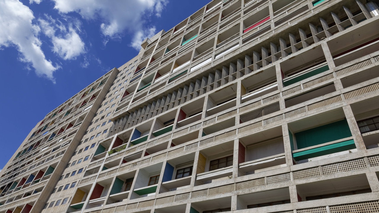 Betonbau  "Unité d’Habitation in Marseille".