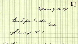 Ein handgeschriebener Brief in altdeutscher Schreibschrift.
