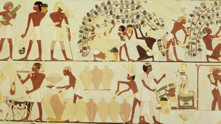 Ägyptische Wandmalerei zeigt Handwerke