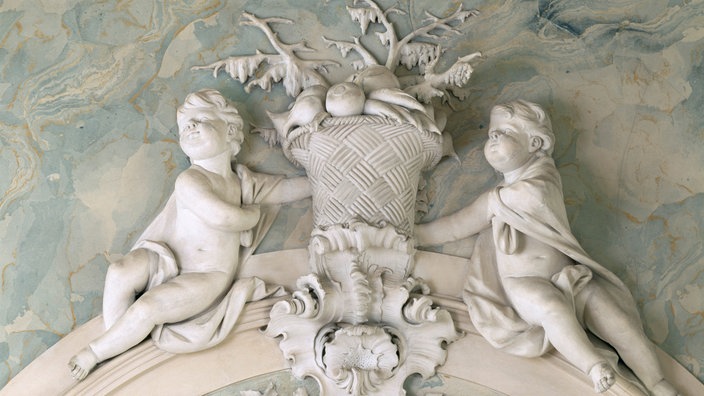 Stuckmarmor im Schloß Augustusburg in Brühl | Bildquelle: picture alliance / Florian Monheim / www.bildarchiv Stuckmarmor im Schloß Augustusburg in Brühl