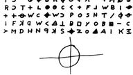Die zweite verschlüsselte Nachricht des Zodiac-Killers enthält verschiedene Buchstaben und Symbole wie einen Kreis oder ein gespiegeltes P und ist mit dem Tierkreis-Symbol unterschrieben.