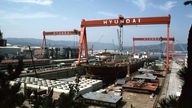 Die Hyundai-Werft in Südkorea.